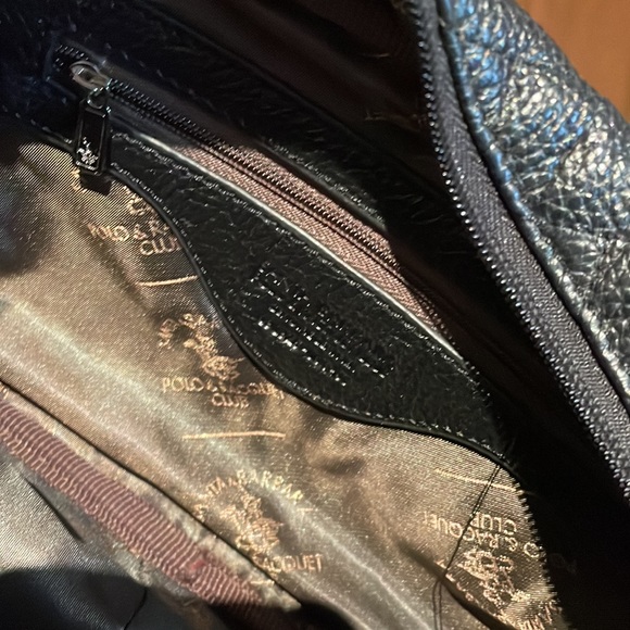 SANTA BARBARA Polo & Racquet Club Genuine Leather Quilted Crossbody Bag - Picture 4 of 6